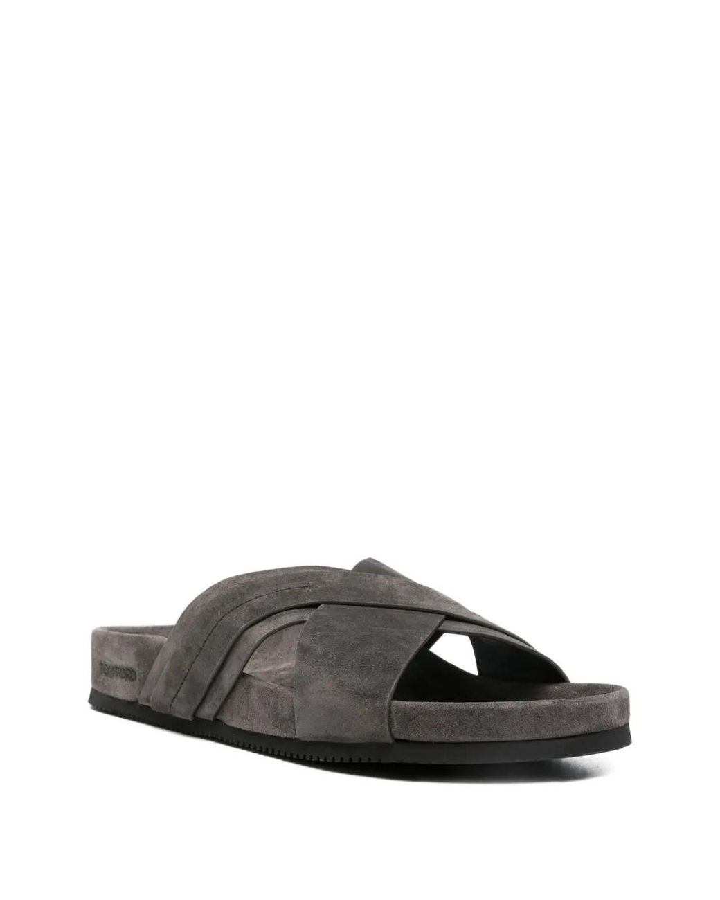 Tom Ford Gray Crisscross Strap Sandals for men