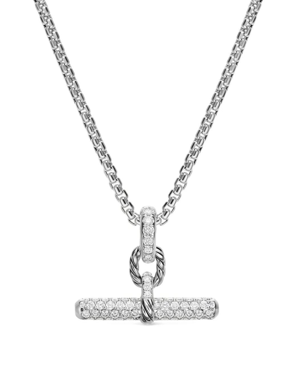 David Yurman White Dy Madison Diamond Pendant