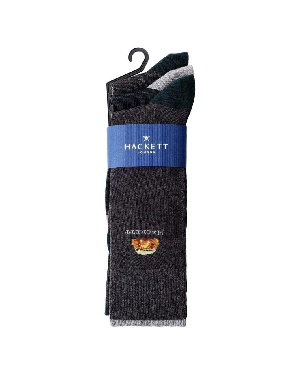Hackett Blue Lot De Trois Paires De Chaussettes Harry À Rayures for men