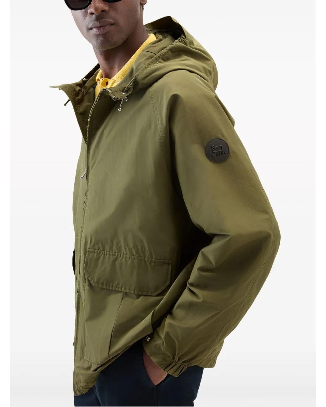 Woolrich Green Cruiser Hooded Jacket for men