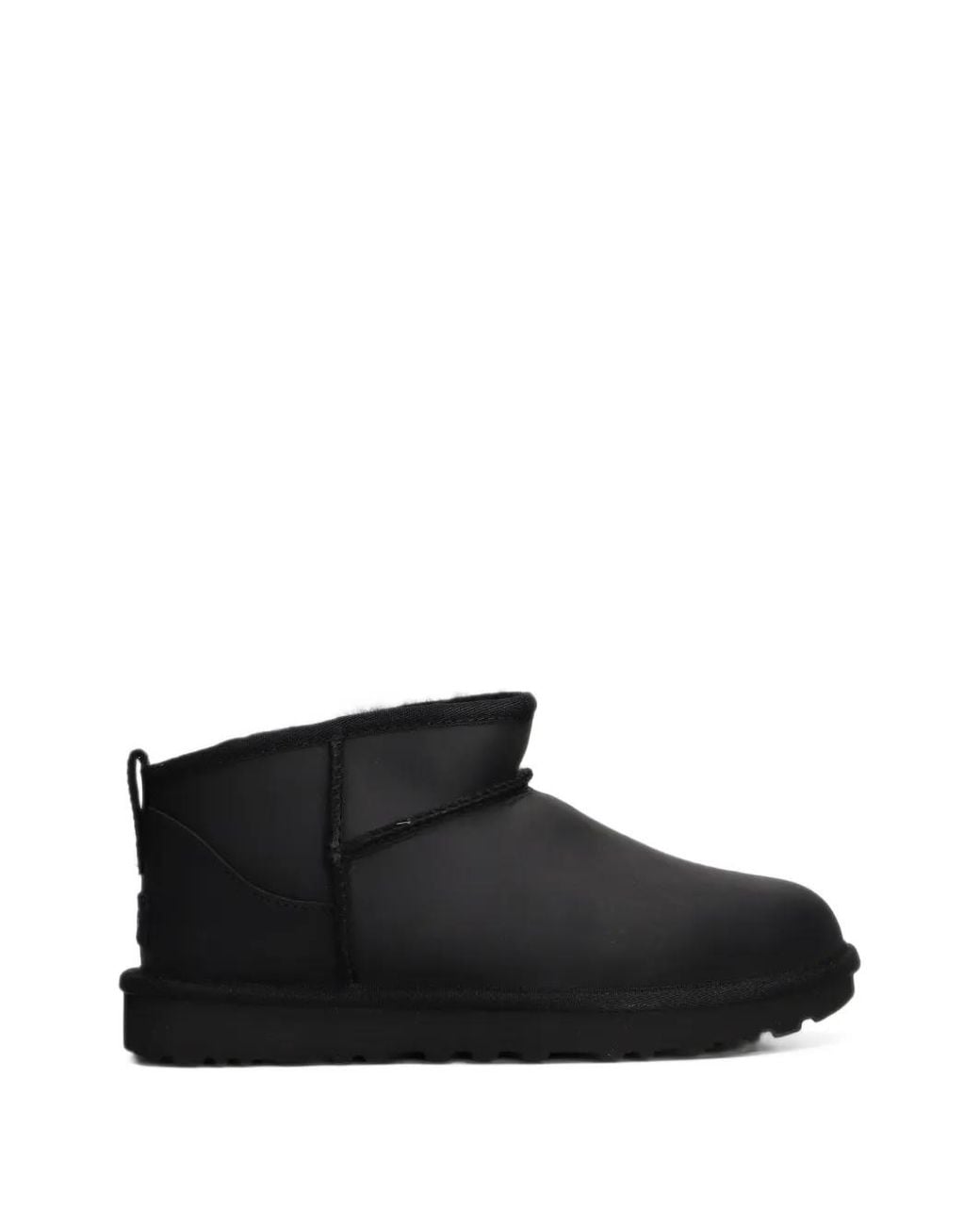 Ugg Black Classic Ultra Mini Leather Boots