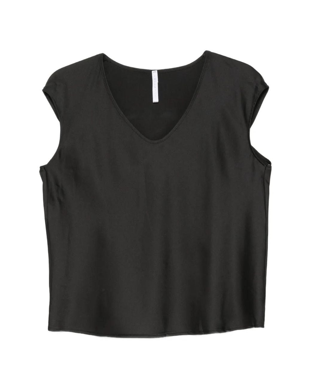 Imperial Black Blouse Sans Manches À Col V