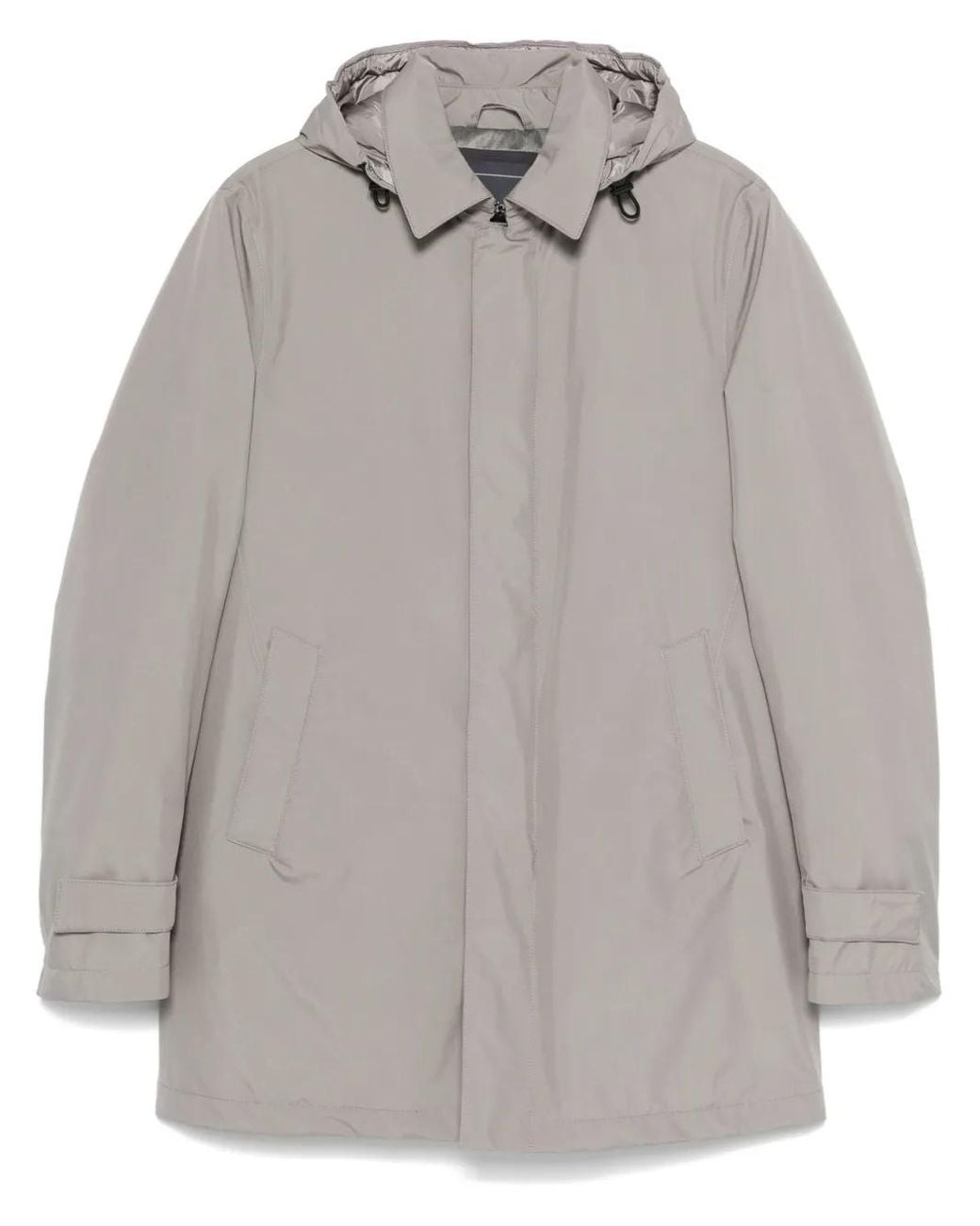 Herno Gray Detachable-Hood Jacket for men