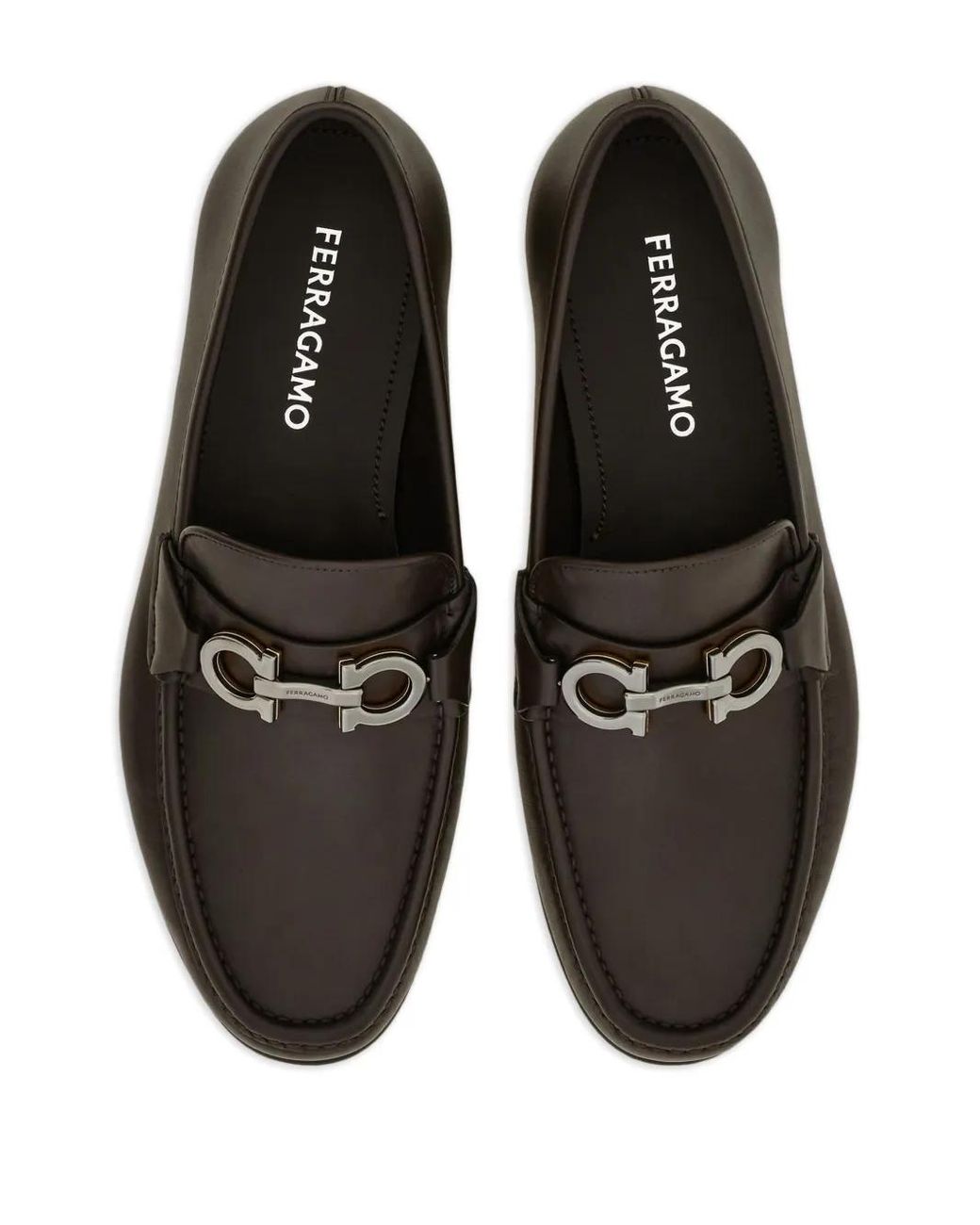 Ferragamo Black Ferragamo Gancini Buckle Loafers for men