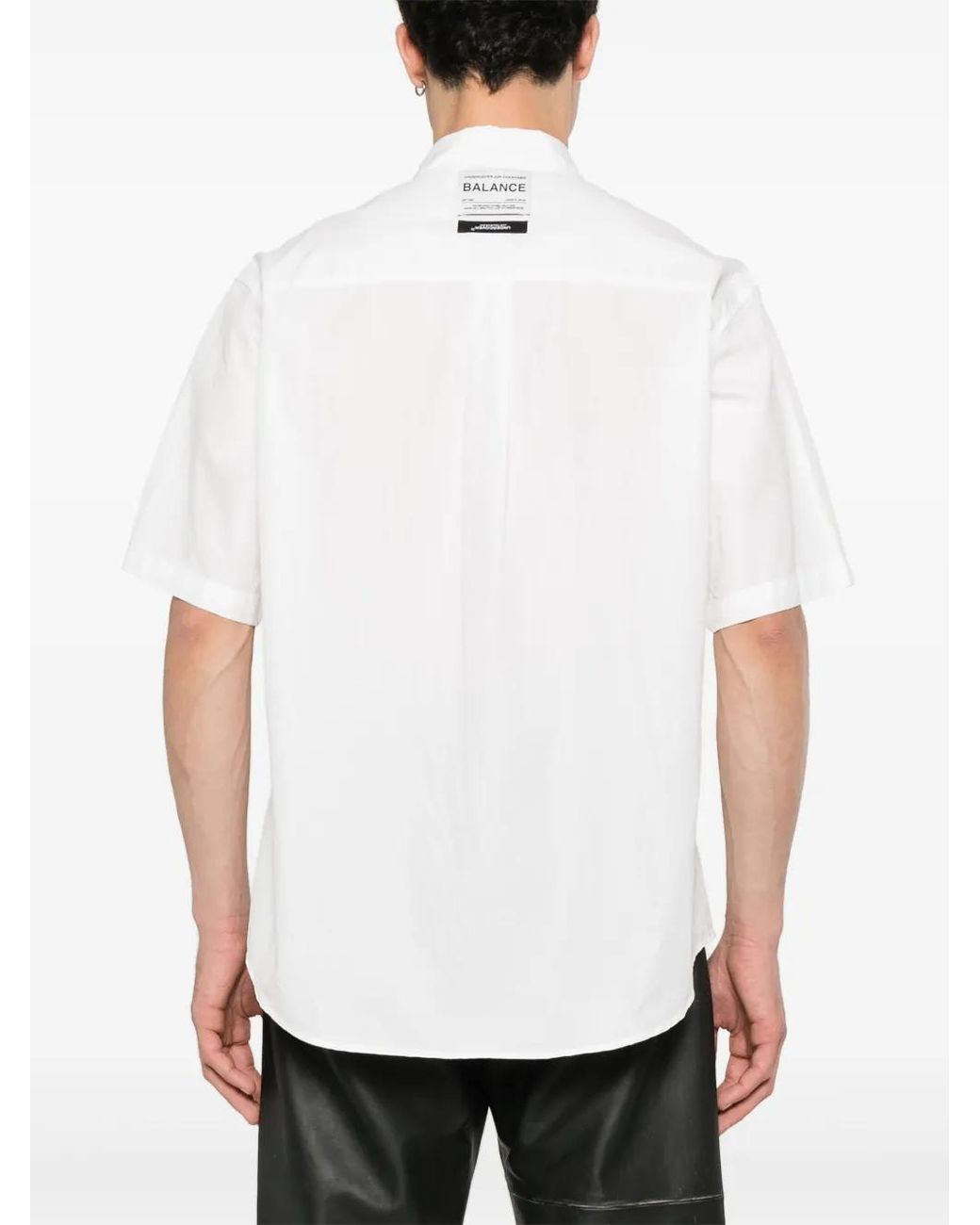 Undercover White Logo-Patch Cotton Shirt for men