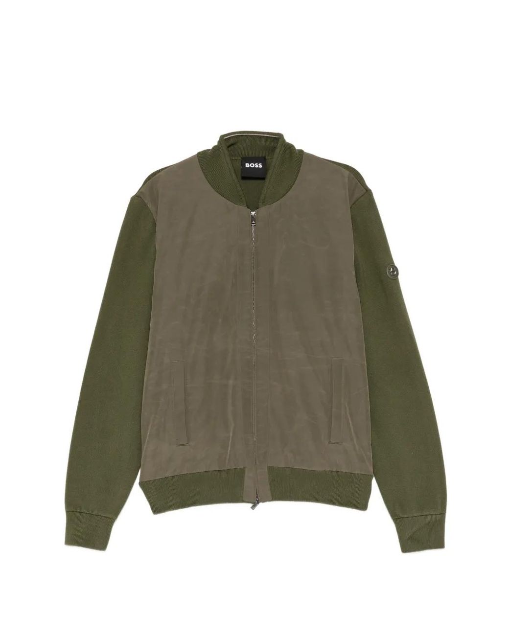 Boss Green Contrast-Sleeve Bomber Jacket for men