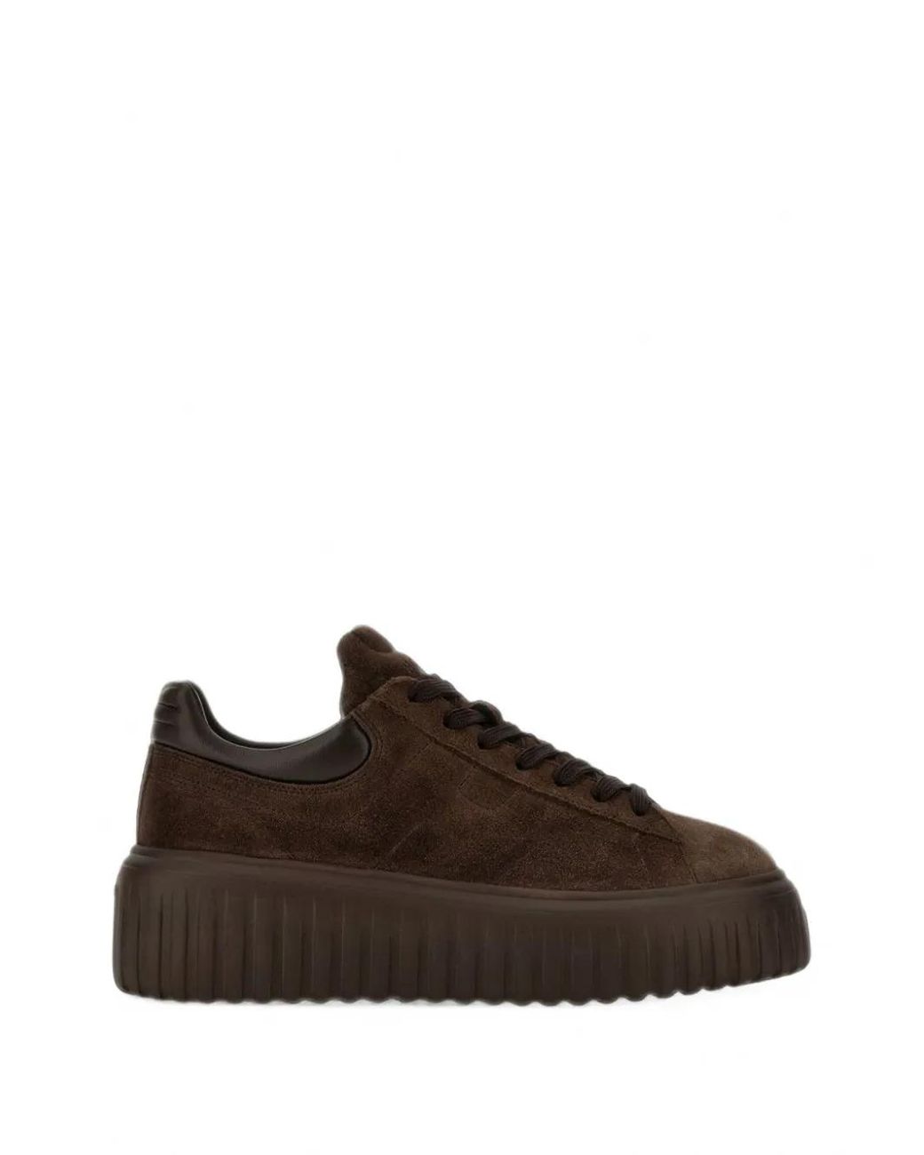 Hogan Brown H-Stripes Sneakers