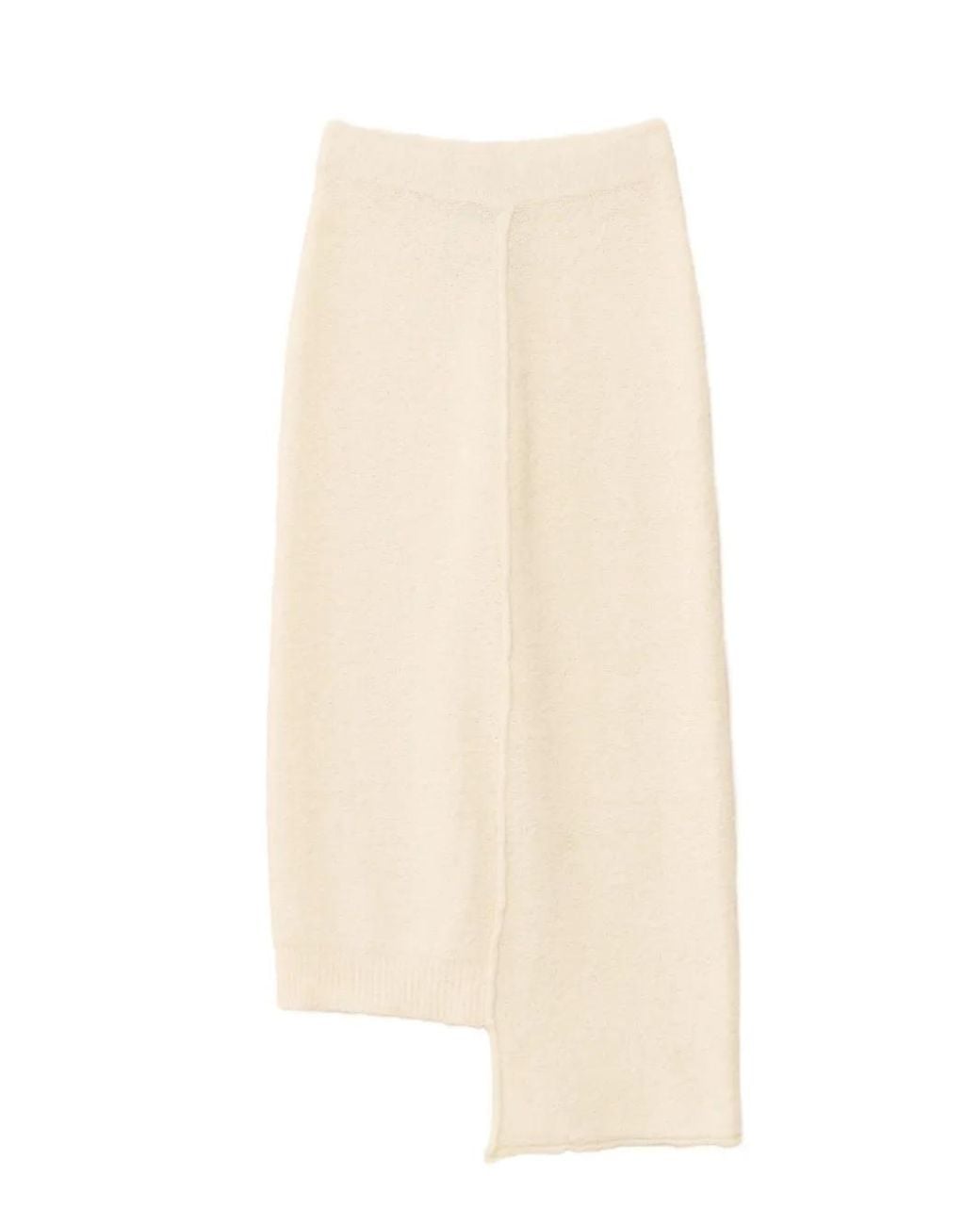 Lauren Manoogian White Knitted Asymmetric Skirt