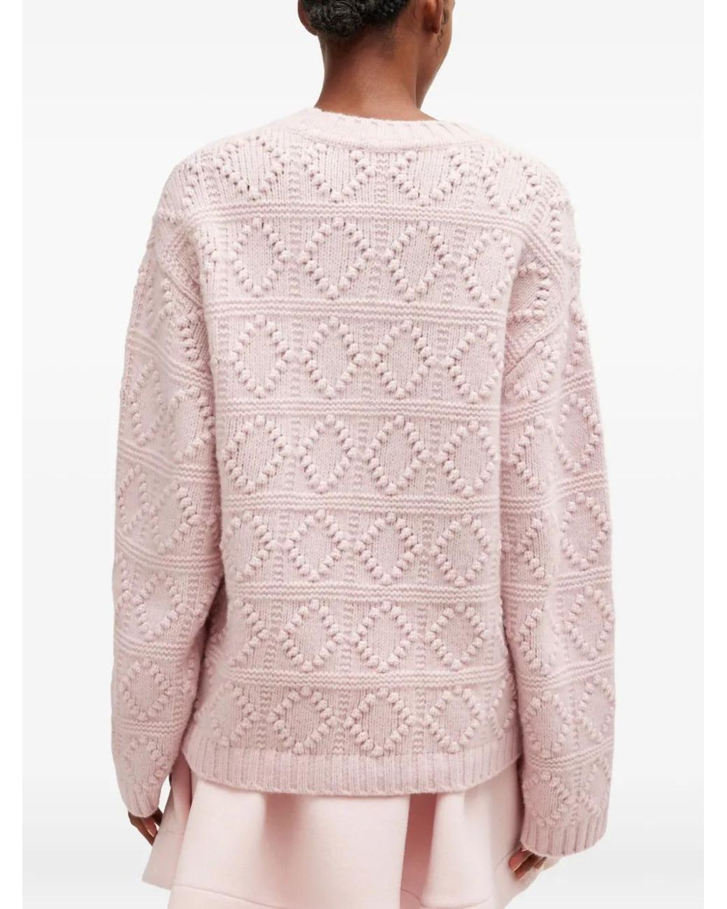 Ganni Pink Textured Sweater