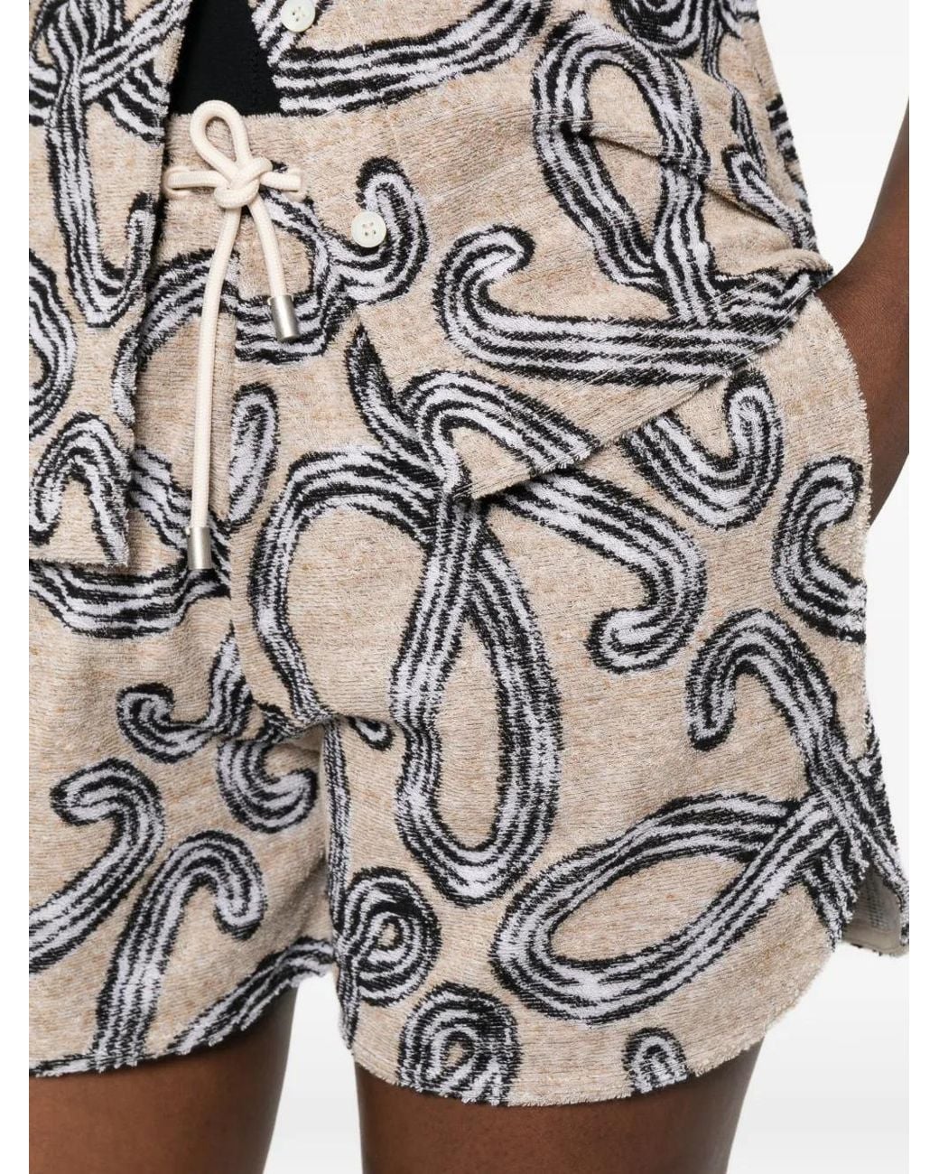 Loewe White X Paula's Ibiza Elastic-Waistband Shorts