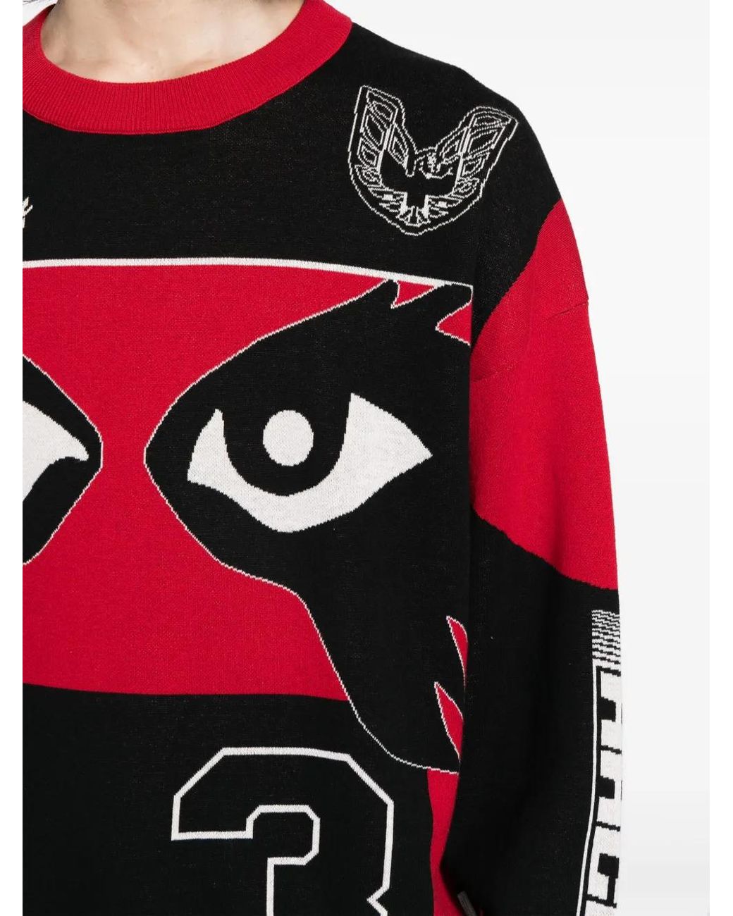 Haculla Gray Graphic-Print Cotton Jumper for men