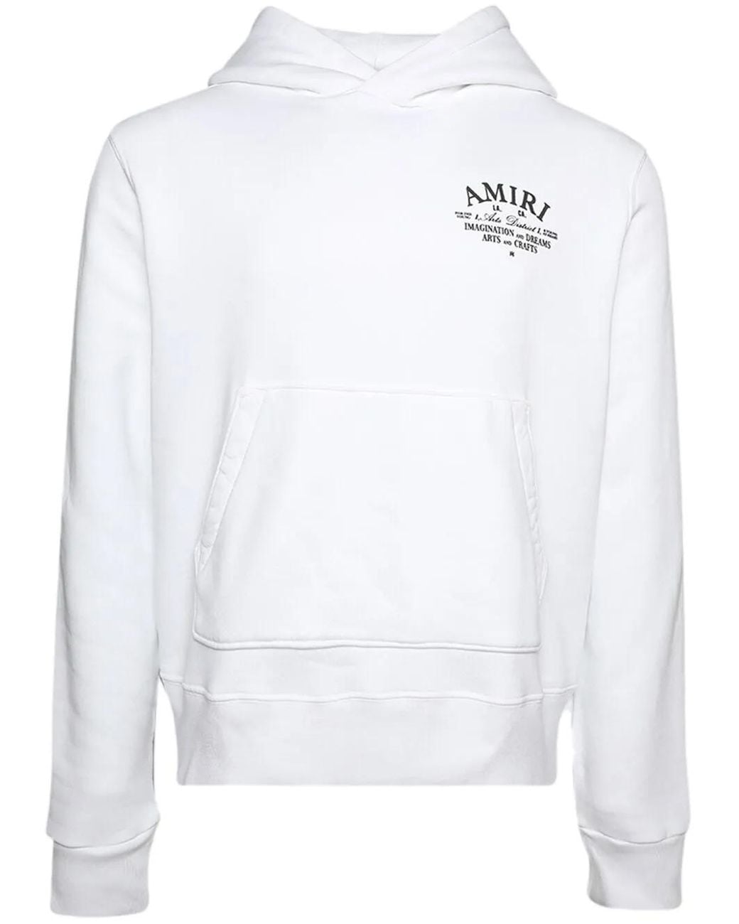 Amiri Regular White Hoodie With Logo for men