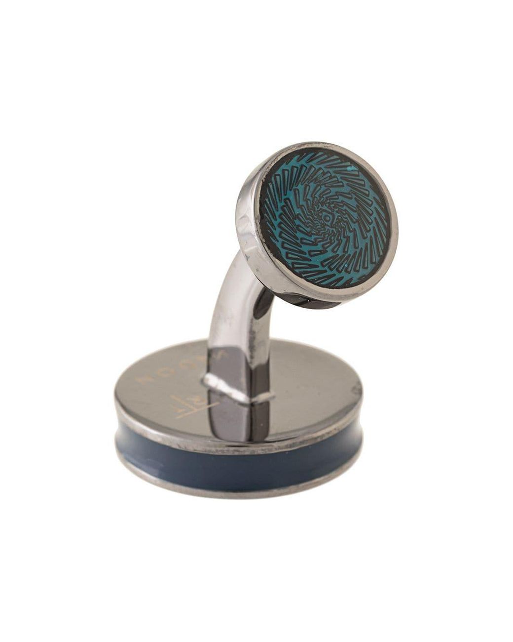 Sterling Silver Yellow /& Blue Enamel Star Burst Double-Sided Oval Cufflinks
