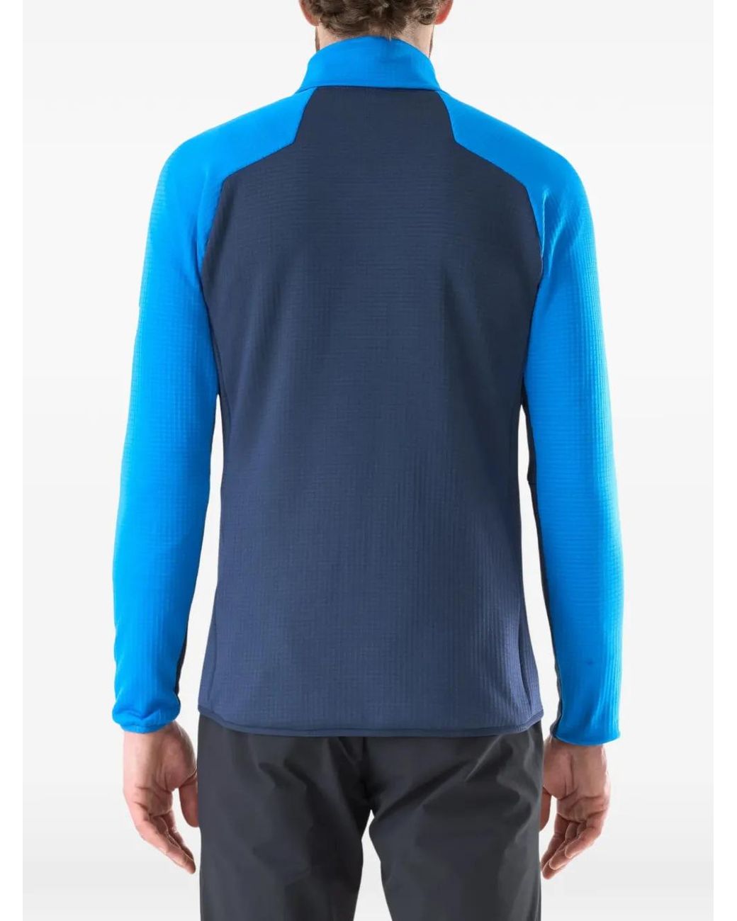 Pascal Millet Blue Logo-Print Panelled Jacket for men