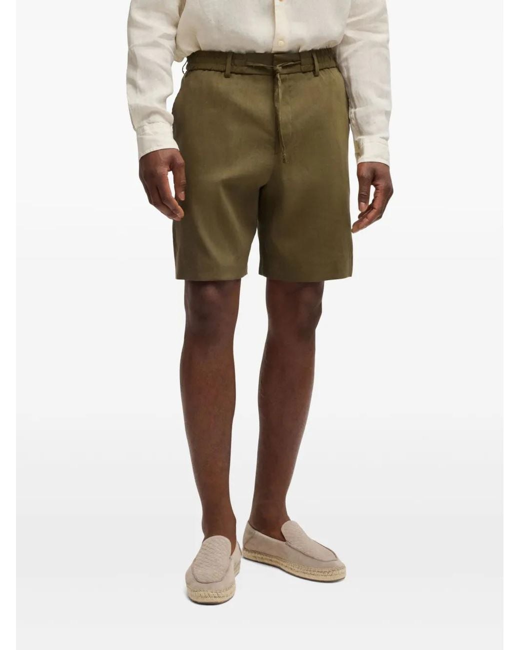 Boss Green Drawstring Bermuda Shorts for men