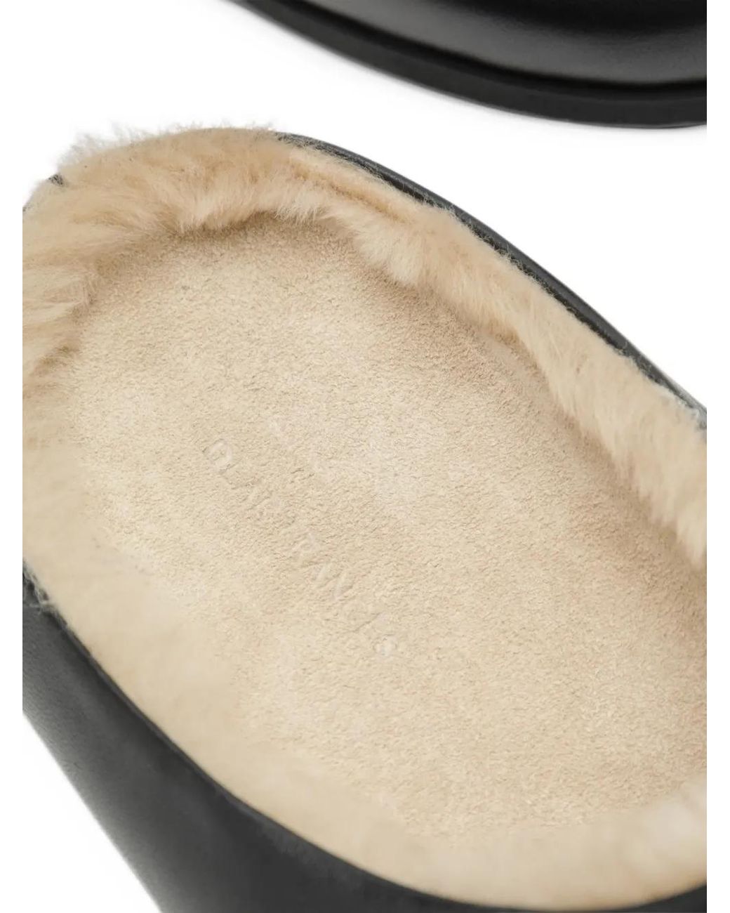 Dear Frances White Vico Shearling-Lined Sandals