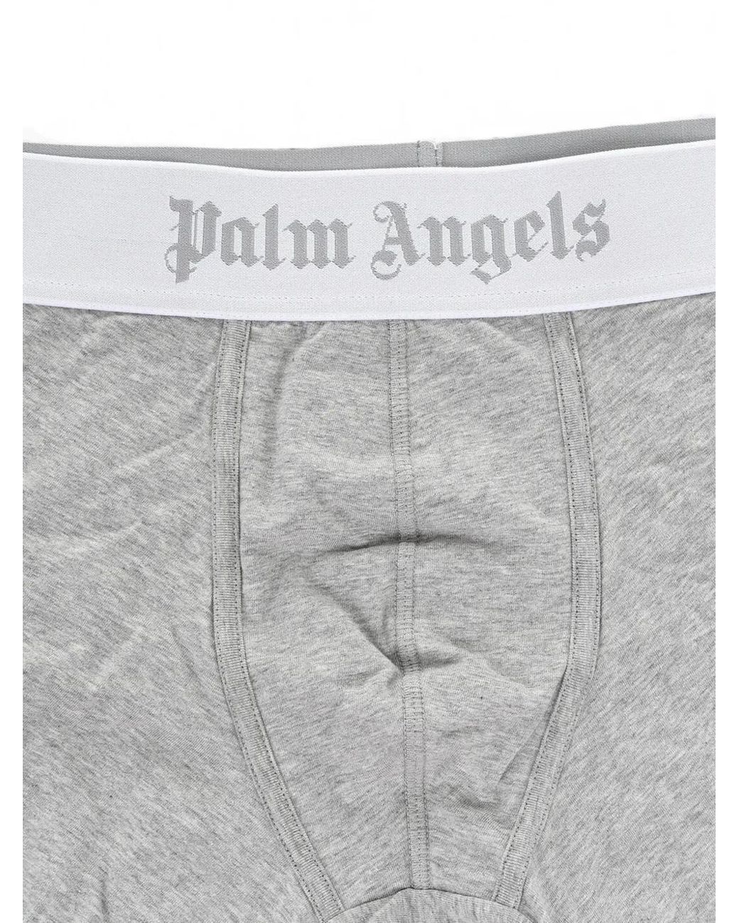 Palm Angels White Logo-Waistband Boxers (Set Of Two) for men
