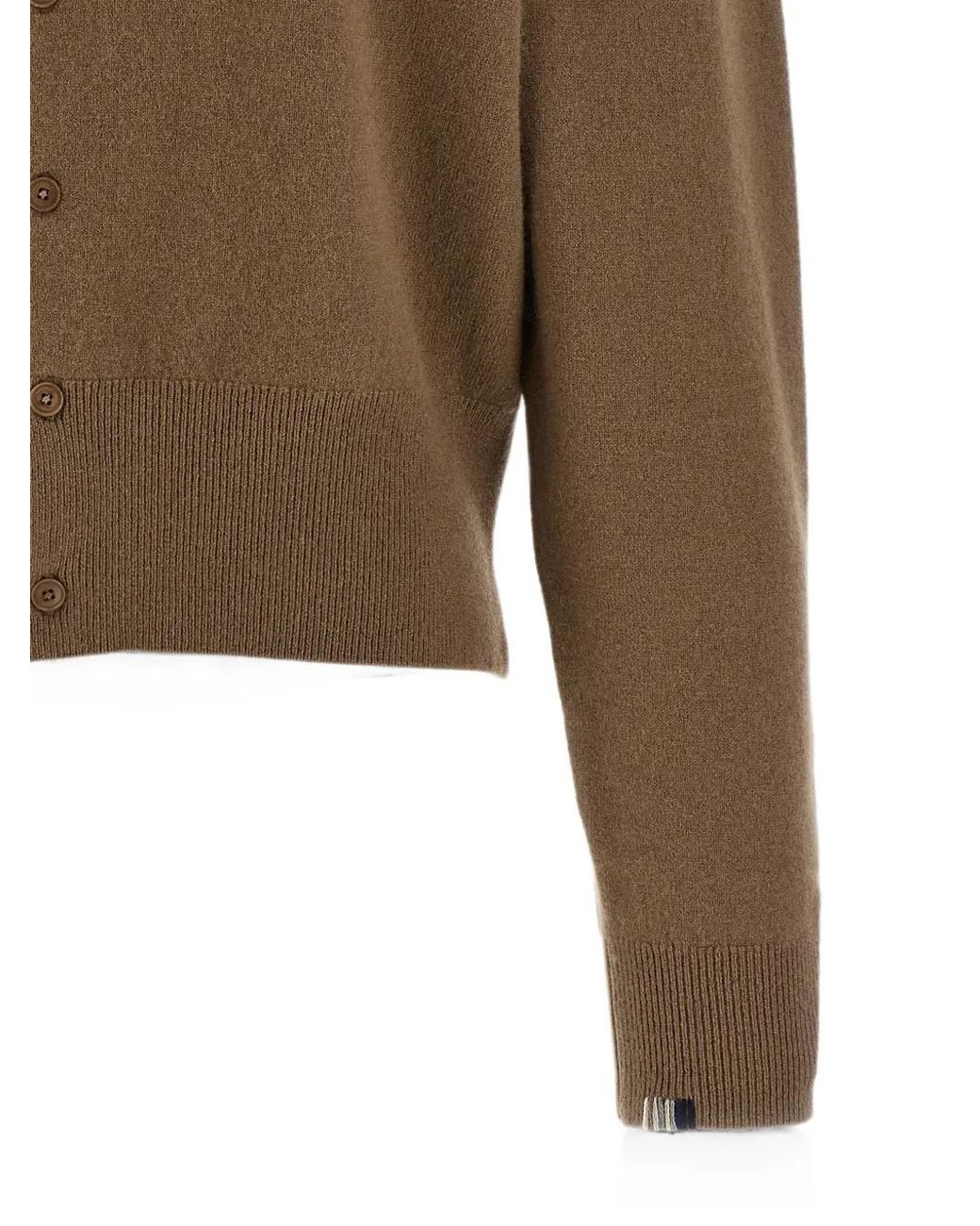 Extreme Cashmere Brown Cardigan N°436 Luce À Col Rond