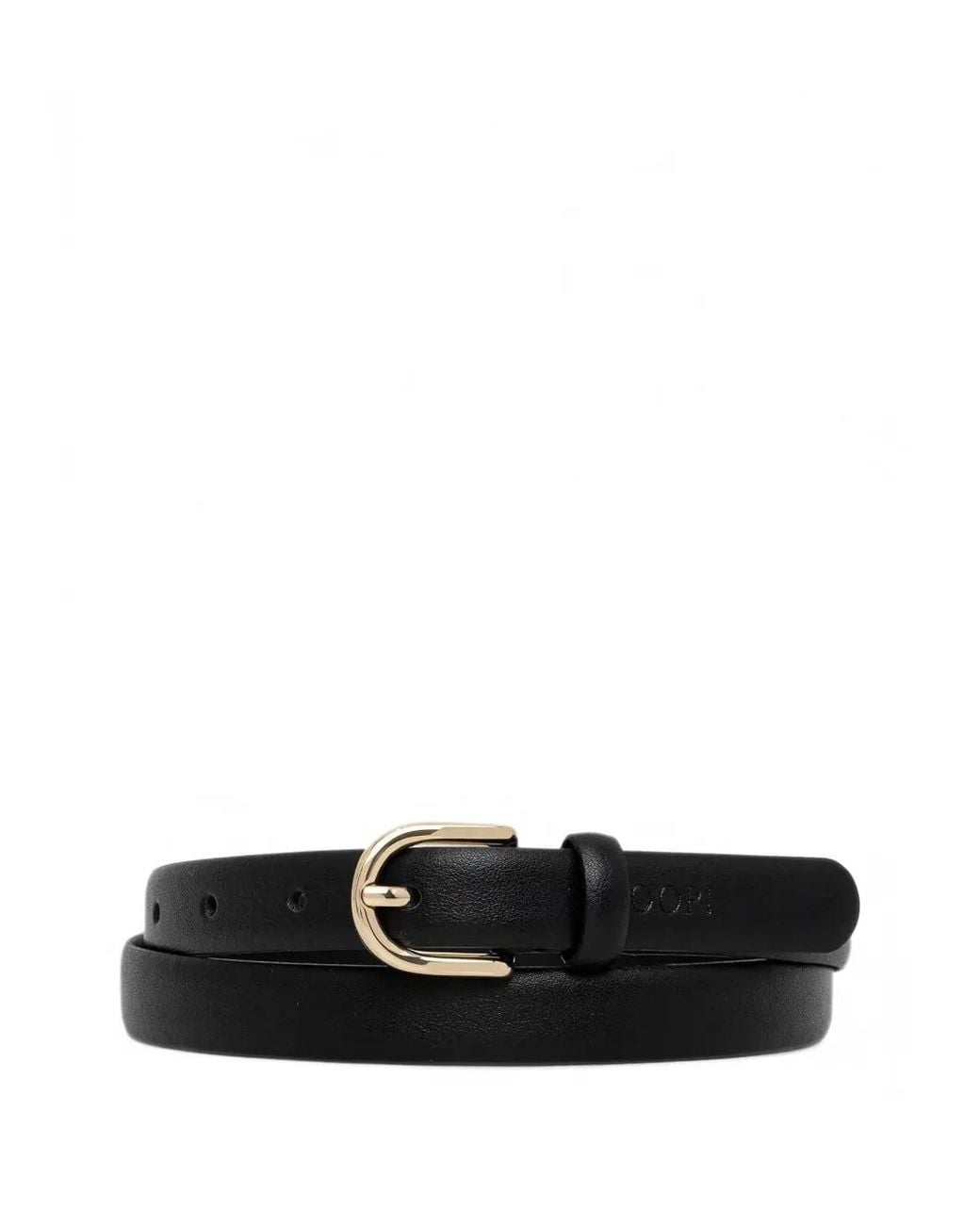 Joop! White Logo-Debossed Leather Belt