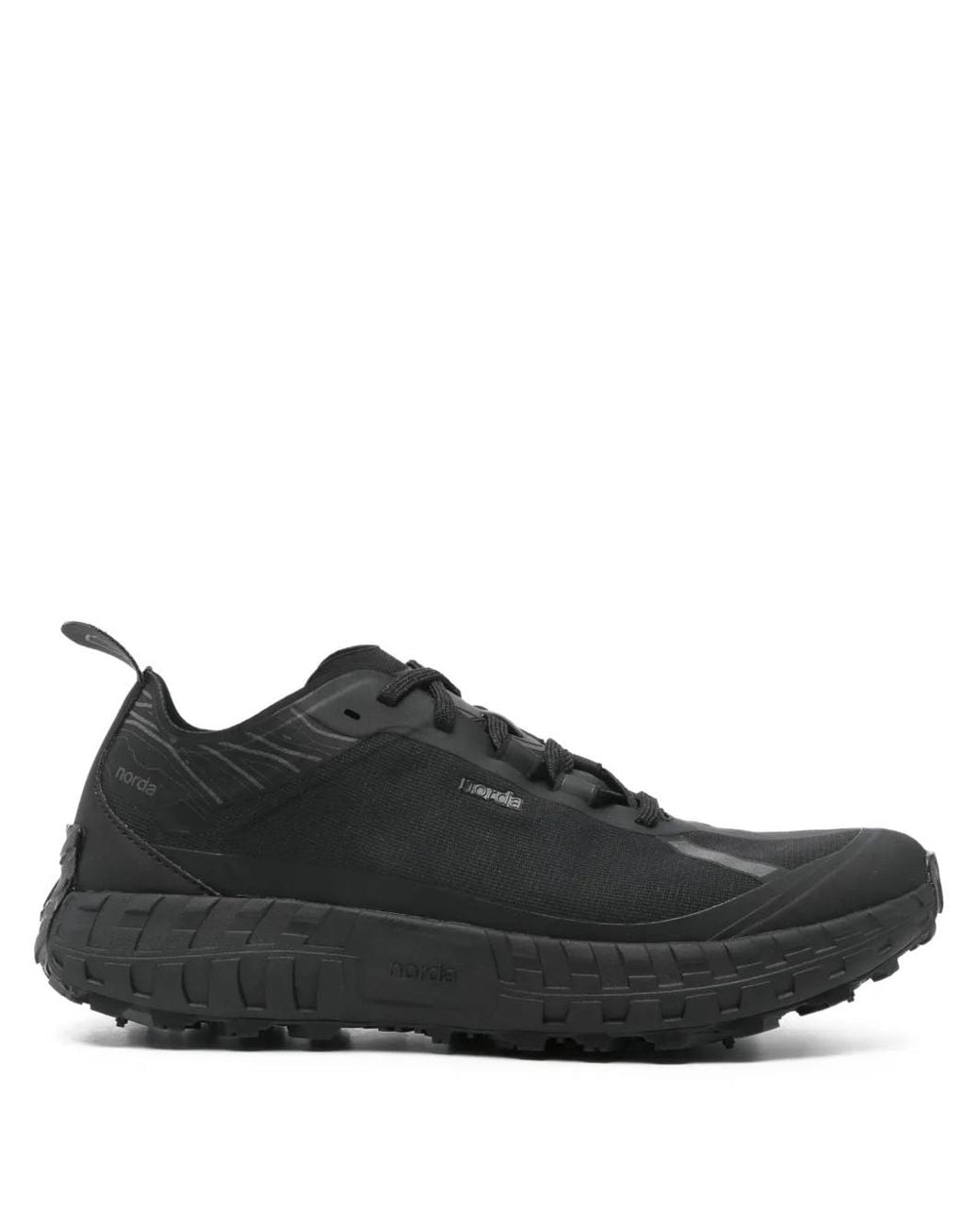 Norda Black Logo-Embellished Sneakers for men