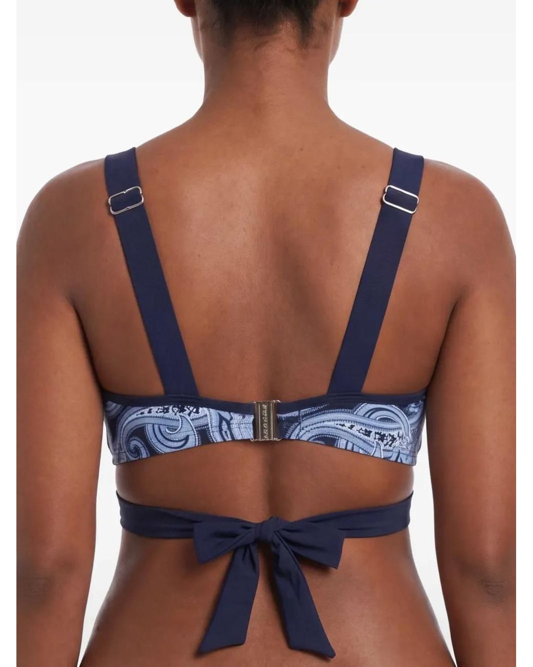 Marlies Dekkers Blue Cache Coeur Paisley-Print Bikini Top