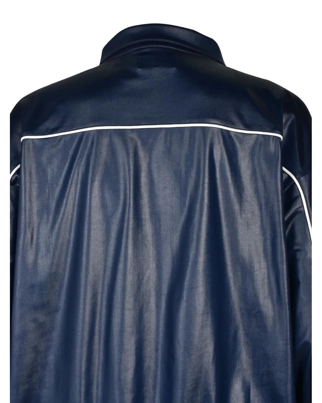 BREATH Blue Piping Coated Jacket for men