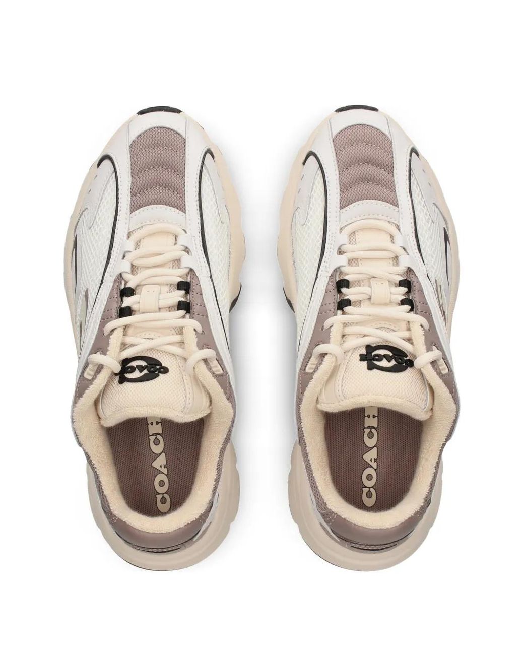 COACH White Bolt Runner Multi-Panelled Sneakers for men