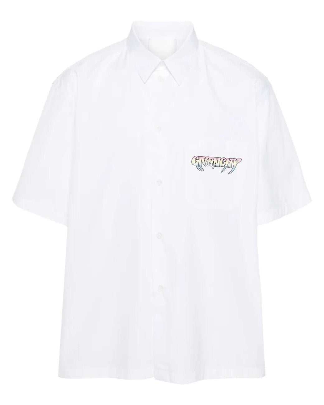 Givenchy White World Tour Printed Cotton-poplin Shirt for men