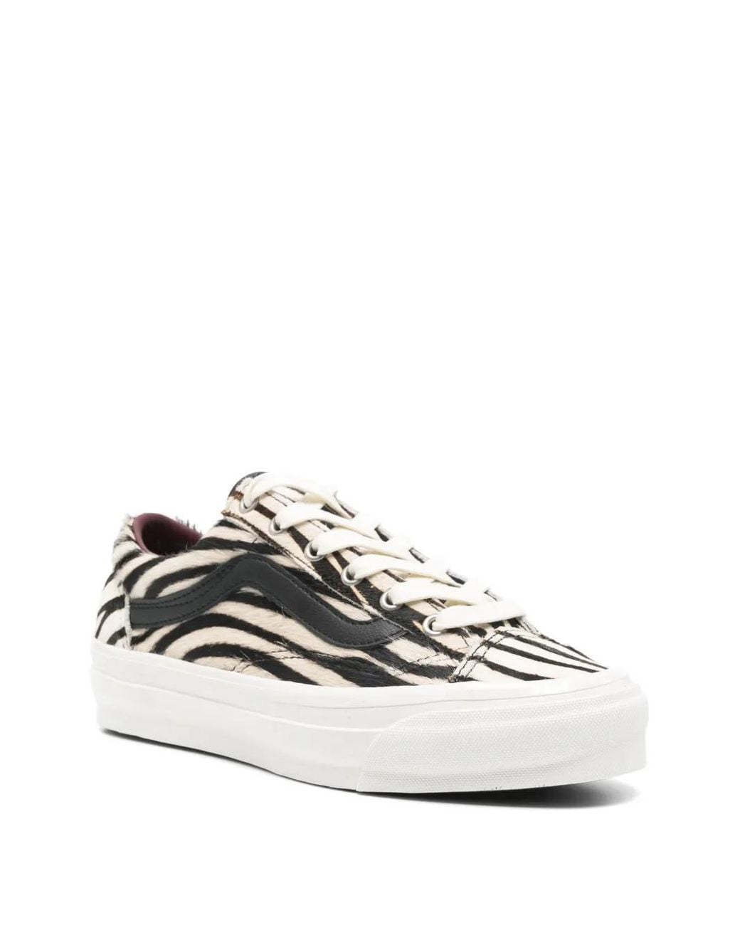 Vans White Premium Old Skool 36 Zebra Sneakers
