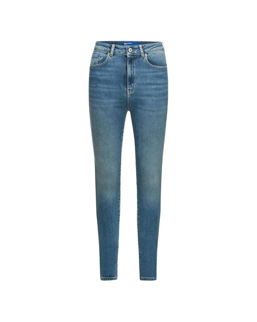 Karl Lagerfeld Blue Washed Skinny Jeans
