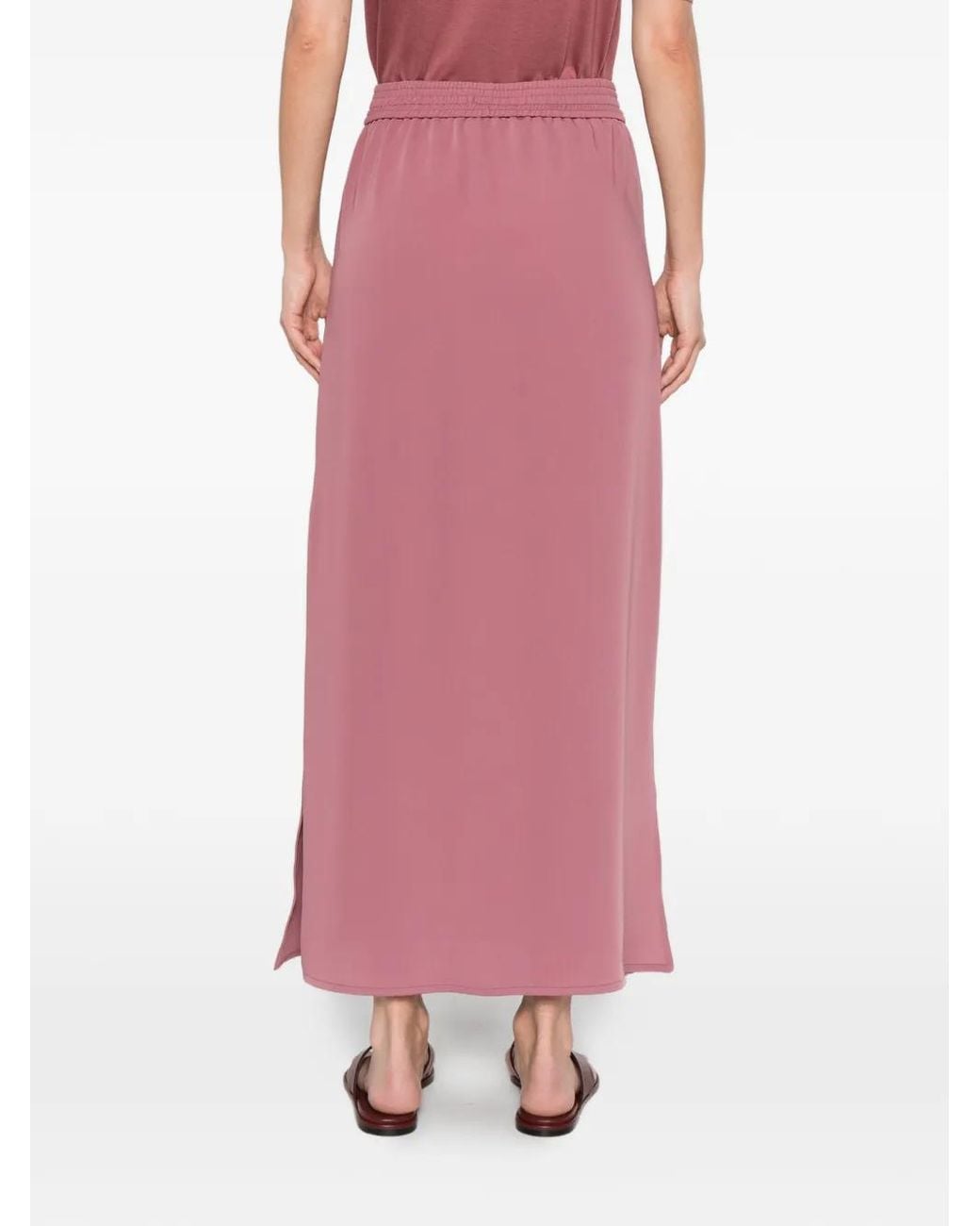 Herno Pink Drawstring Maxi Skirt