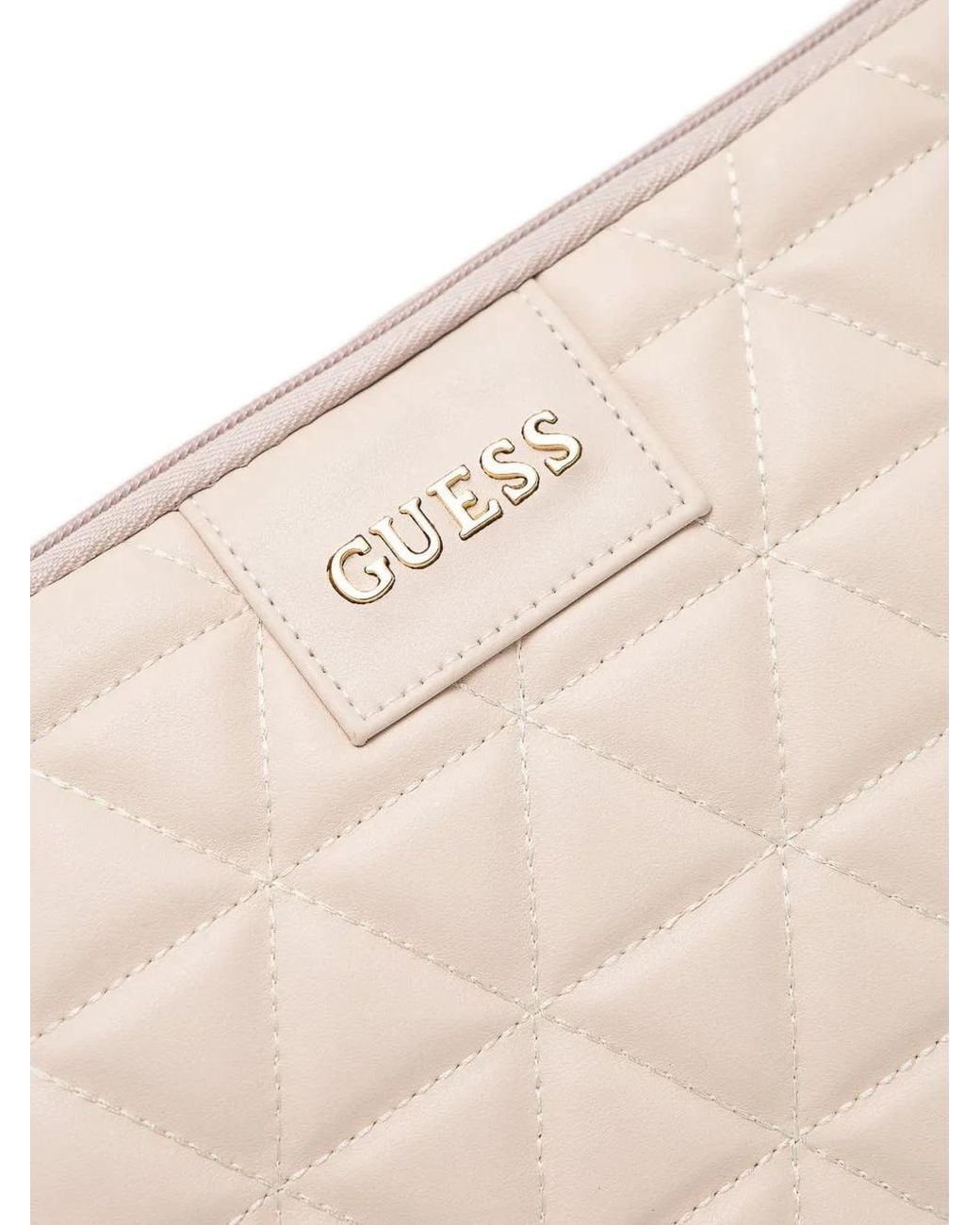 Guess Natural Quilted Laptop Case