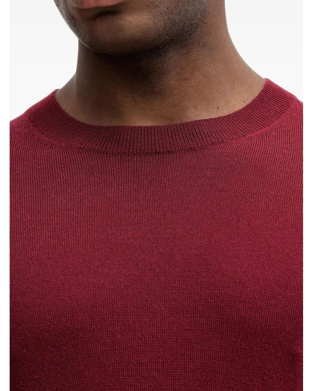 Sisley Red Pull À Col Rond for men