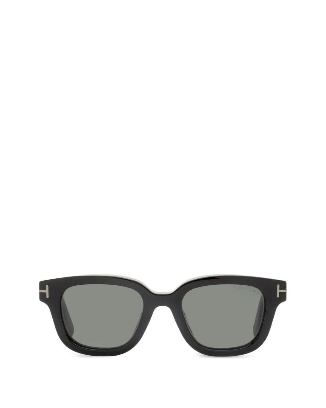 Tom Ford Gray T-Logo Rectangular-Frame Sunglasses for men