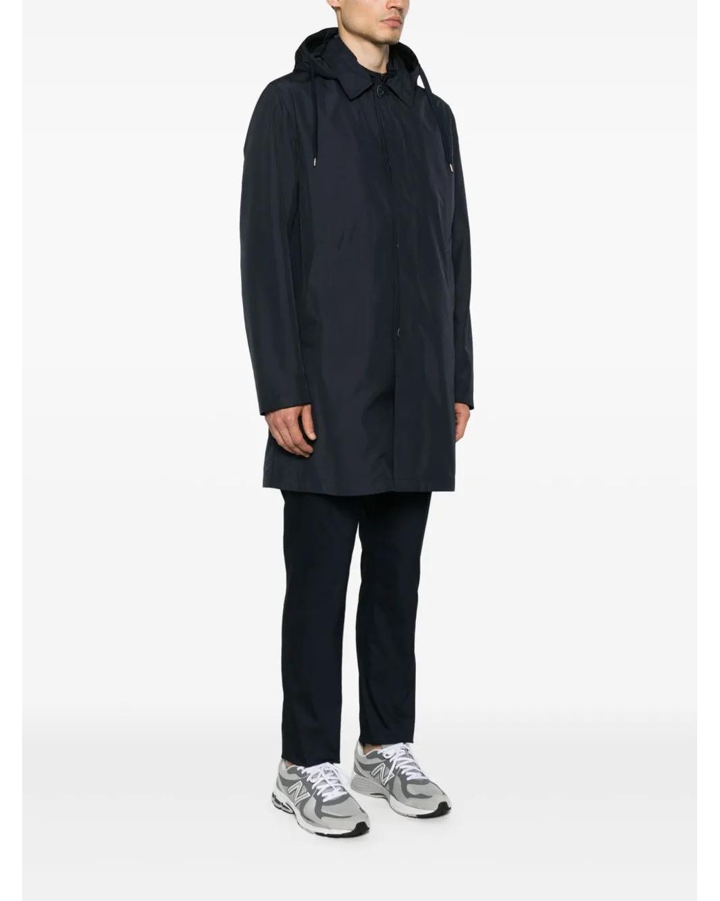 Herno Blue Hooded Parka for men