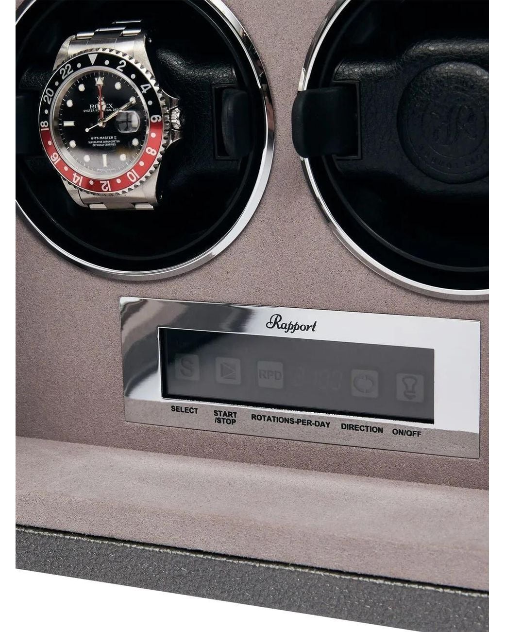 Rapport Gray Quantum Quad Watch Winder for men