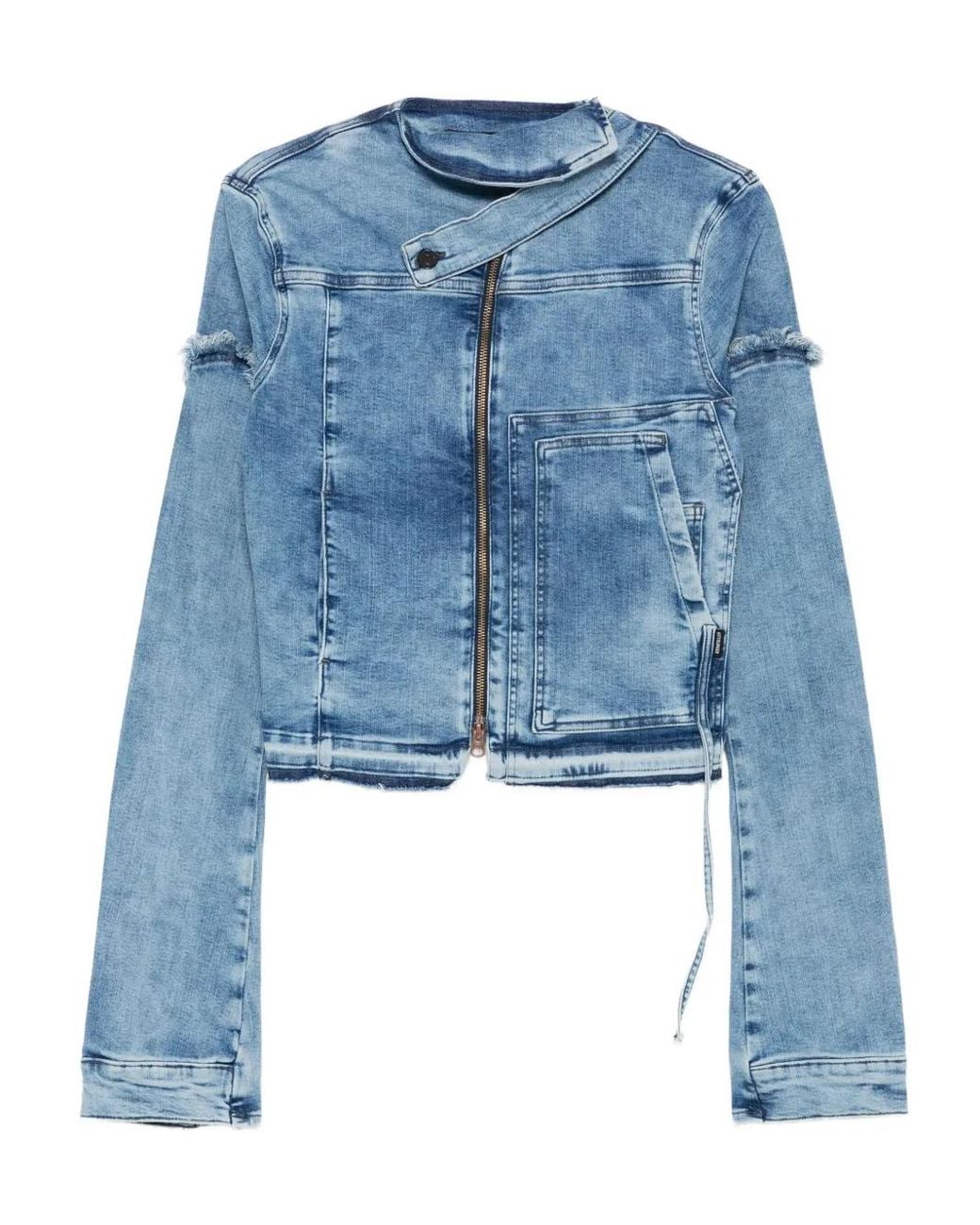OTTOLINGER Blue Frayed Denim Jacket