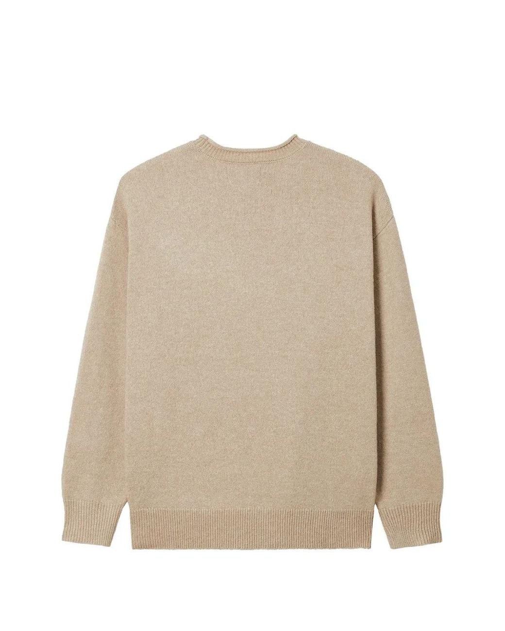 Chocoolate Natural Logo-Patch Cotton Sweater for men