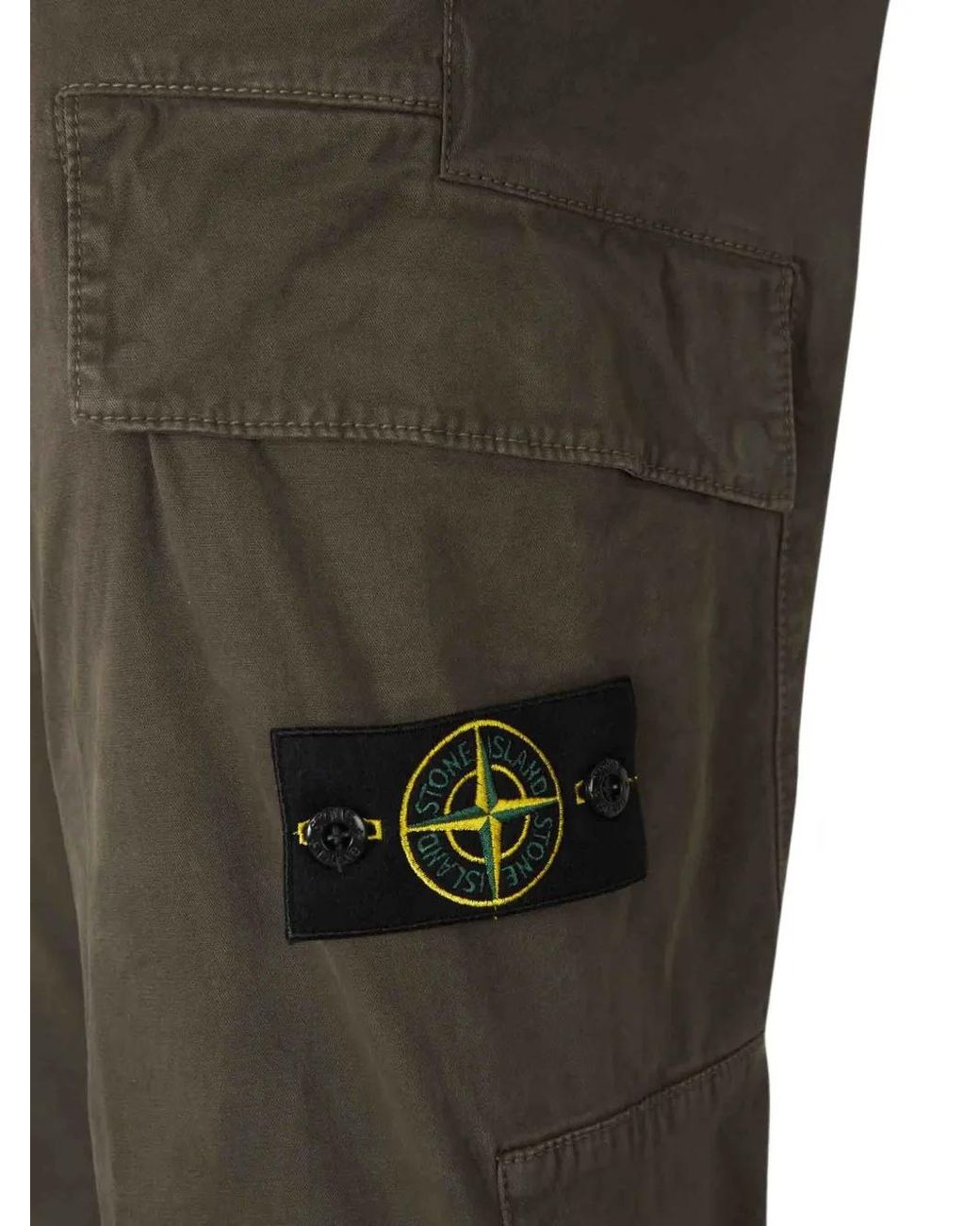 Stone Island Gray Cargo Trousers for men
