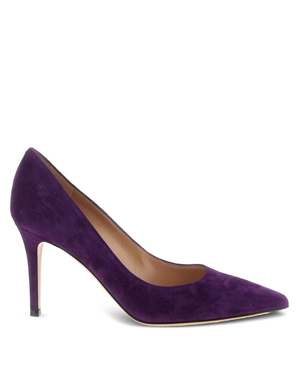 Gianvito Rossi Purple 85Mm Pointed Stiletto Pumps