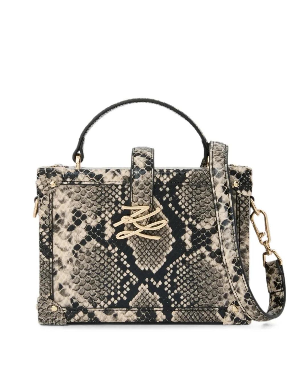 Karl Lagerfeld Metallic Small K/Autograph Drop Crossbody Bag