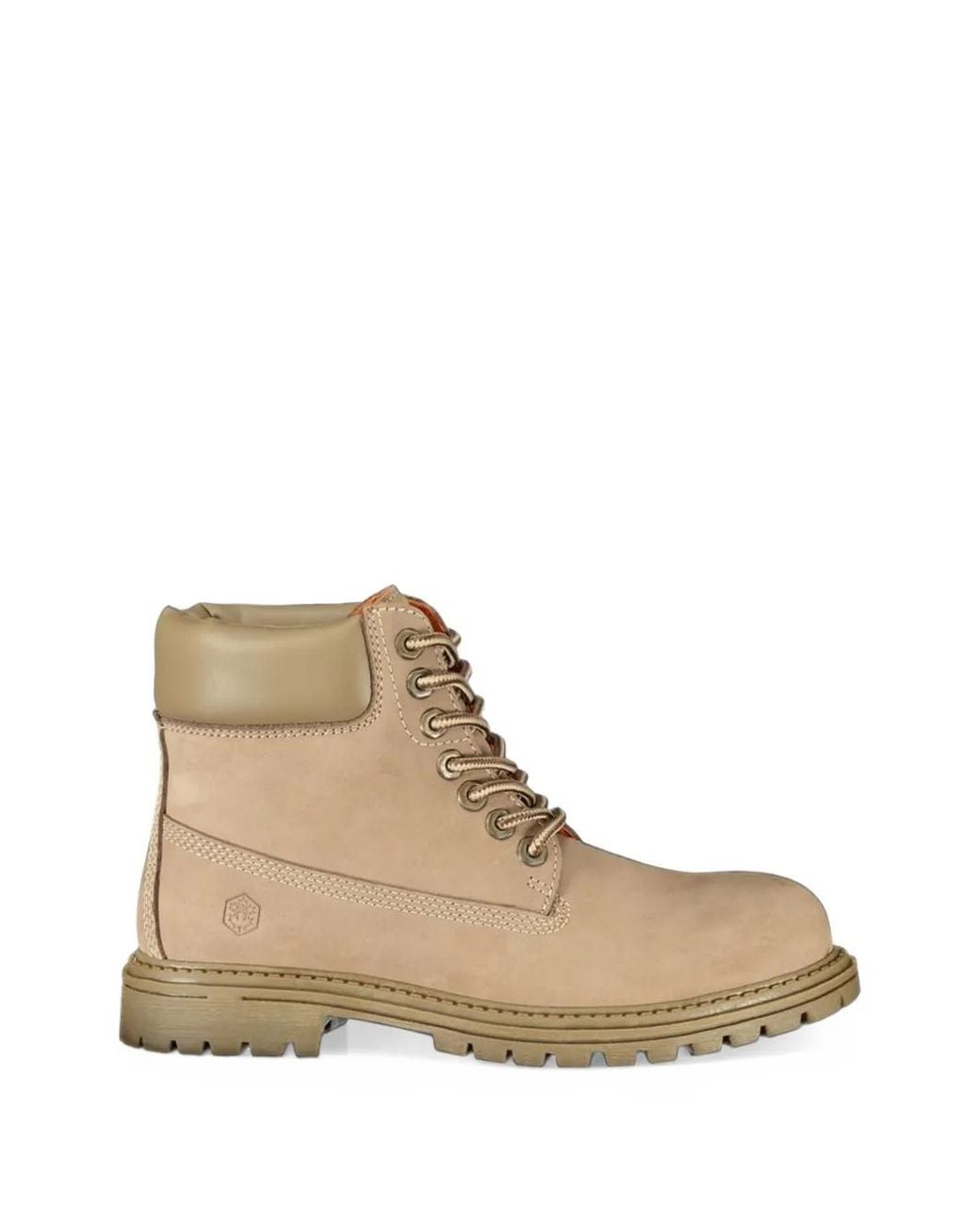 Lumberjack Natural Lace-Up Leather Ankle Boots