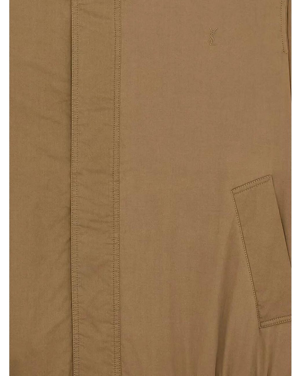 Saint Laurent Natural Cassandre Taupe Button Jacket for men