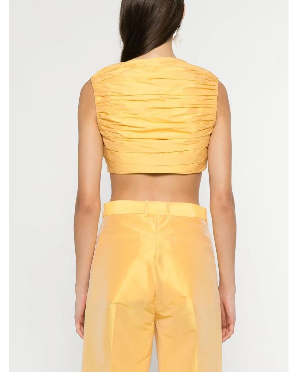 Top Corto Plisado Viktor & Rolf de color Yellow