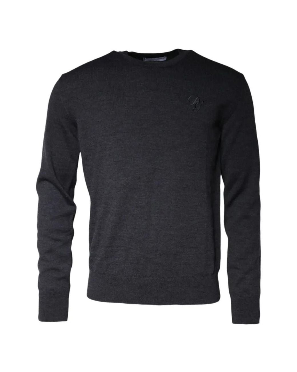 Dolce & Gabbana Blue Dg Logo-Embroidered Sweater for men