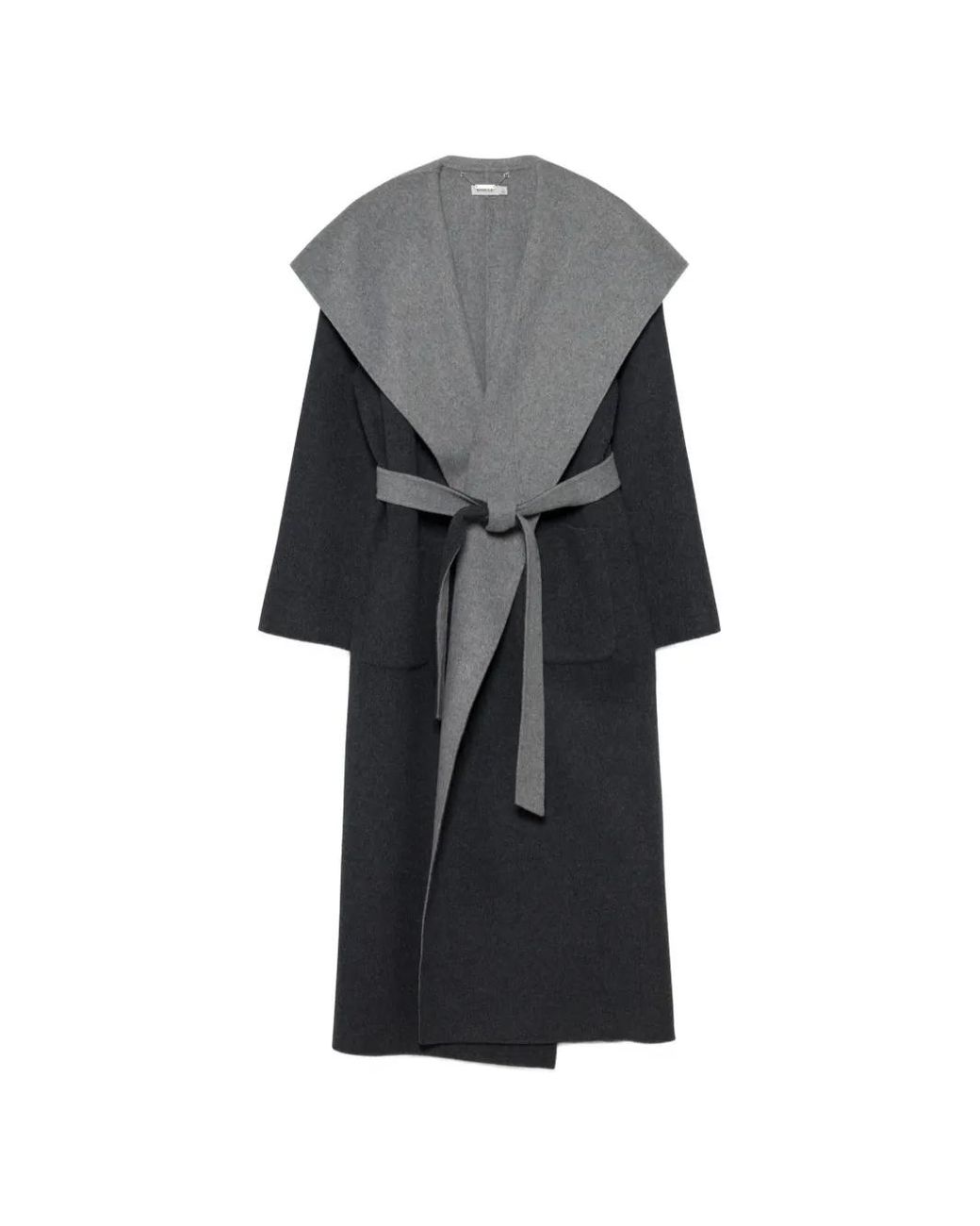 Jonathan Simkhai Gray Allura Reversible Belted Coat