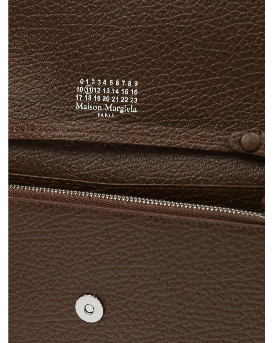 Maison Margiela Brown Leather Chain Wallet