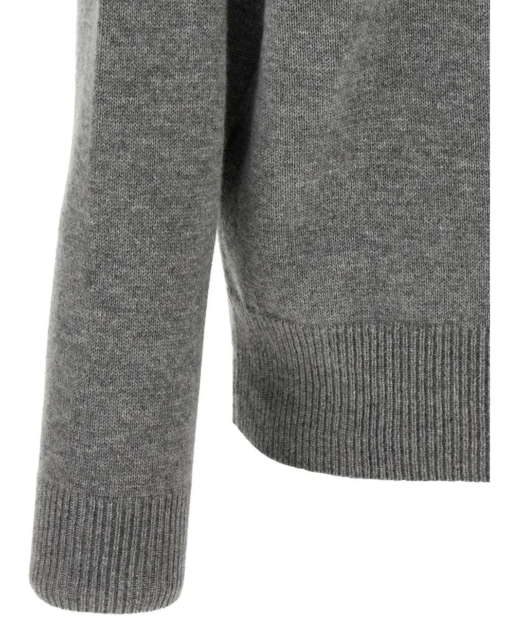 LARMERI STUDIO Gray Rebecca Mélange-Effect Cardigan