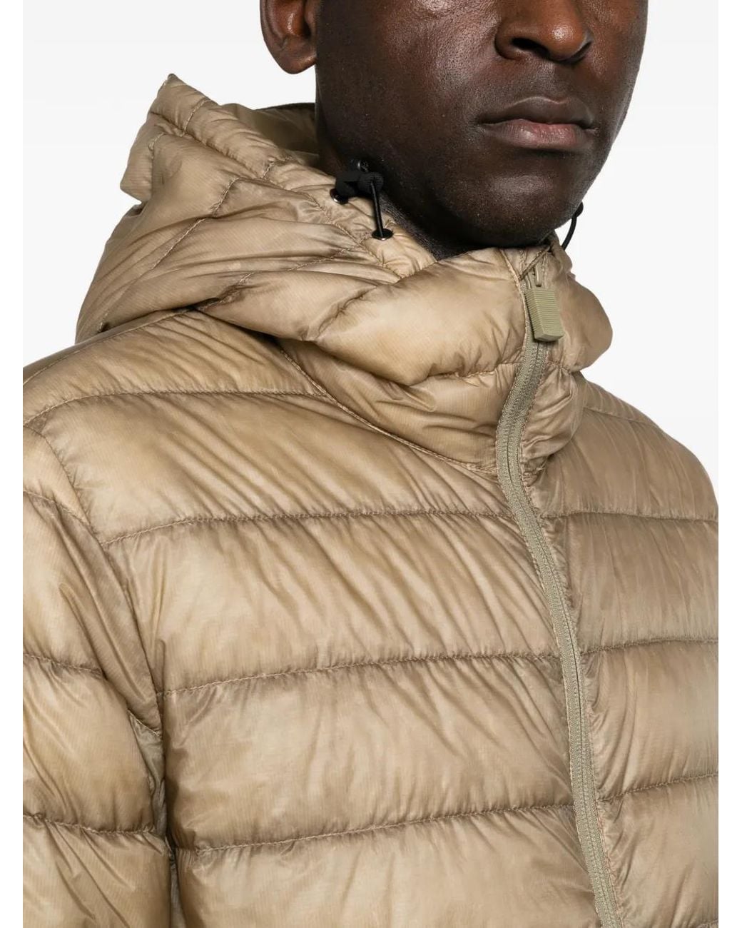 Aspesi Natural Nelson Quilted Hooded Jacket for men