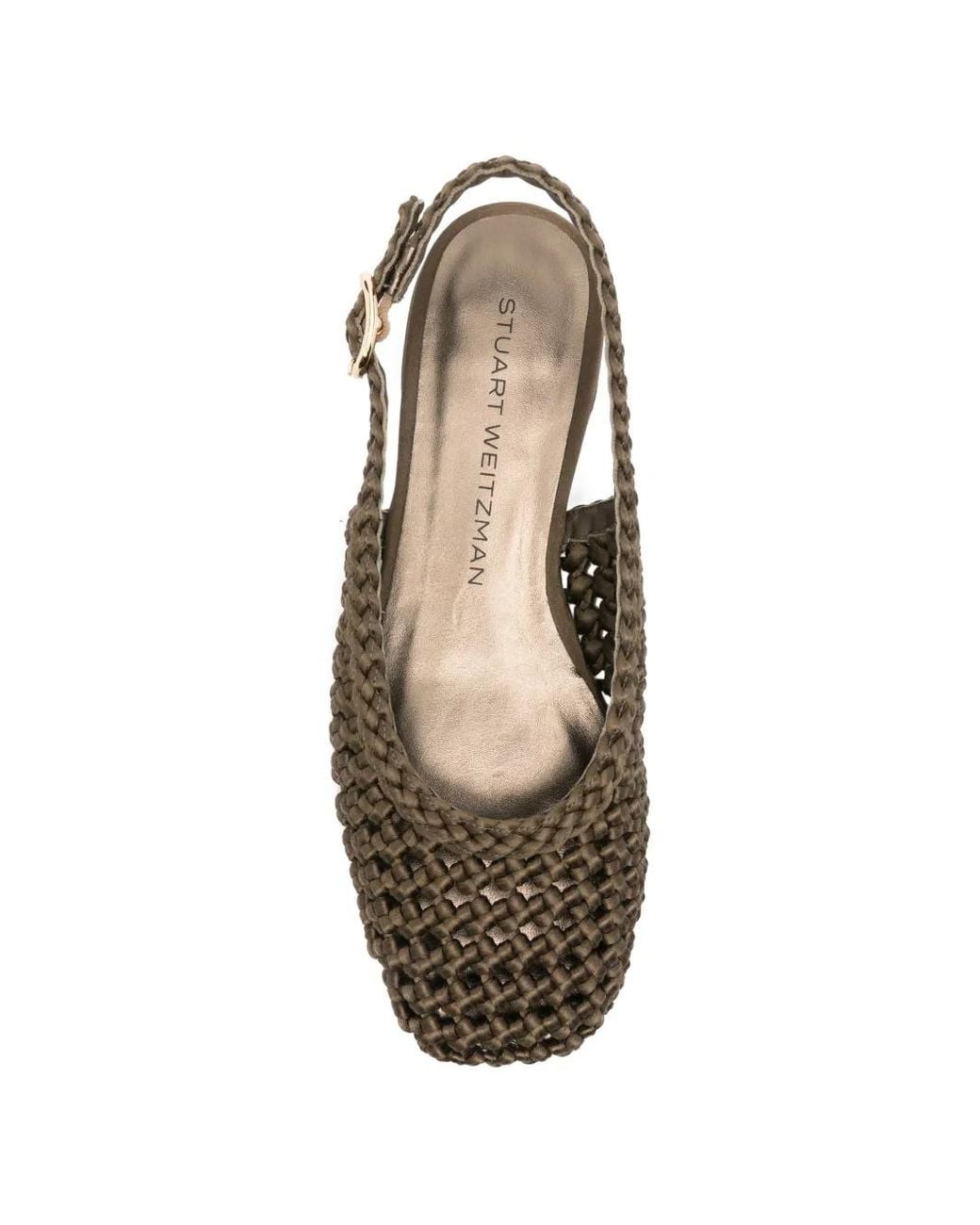 Stuart Weitzman Green Ballerines À Bride Arrière